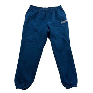 Reebok Men Jogger Pants Size XL Blue Pull On Sweatpants Elastic Waist Activewear